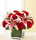 Rose and Lily <BR>Cube Bouquet Davis Floral Clayton Indiana from Davis Floral